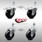 Service Caster 4 Inch SS Soft Rubber 12mm Threaded Stem Caster Total Lock Brake SCC, 2PK SCC-SSTSTTL20S414-SRS-M1215-2-S-2 - alternate 4